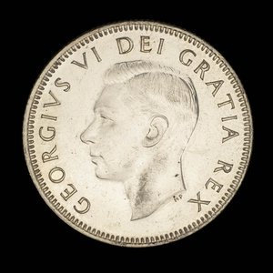 Canada, George VI, 25 cents : 1950