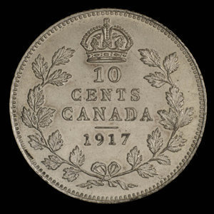 Canada, George V, 10 cents : 1917