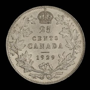 Canada, George V, 25 cents : 1929