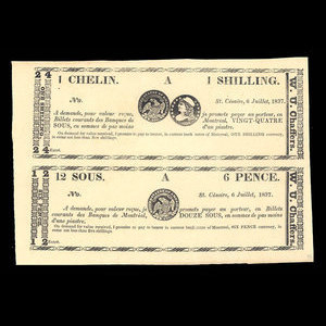 Canada, W.U. Chaffers, 6 pence : July 6, 1837
