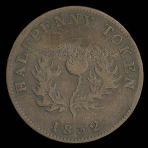 Canada, Province of Nova Scotia, 1/2 penny : 1832