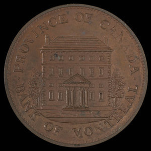 Canada, Bank of Montreal, 1/2 penny : 1844