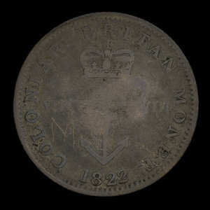 Great Britain, George IV, 1/8 dollar : 1822