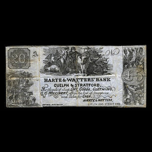 Canada, Harte & Watters, no denomination : 1867