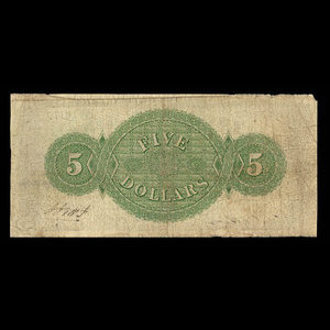Canada, Merchants' Bank of Halifax, 5 dollars : July 1, 1871