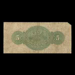 Canada, Merchants' Bank of Halifax, 5 dollars : January 1, 1872