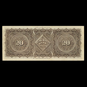 Canada, Merchants' Bank of Halifax, 20 dollars : January 1, 1883