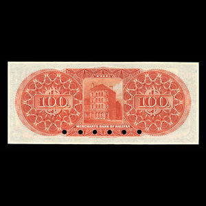 Canada, Merchants' Bank of Halifax, 100 dollars : July 3, 1899