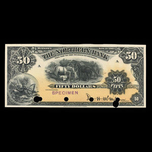 Canada, Northern Bank, 50 dollars : November 1, 1905