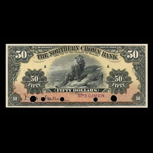 Canada, Northern Crown Bank, 50 dollars : July 2, 1908