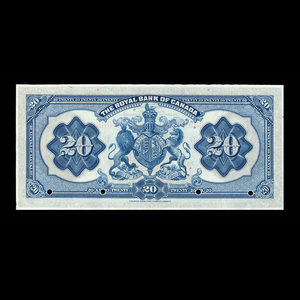 Canada, Royal Bank of Canada, 20 dollars : July 3, 1933