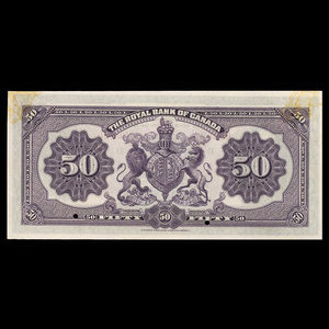 Canada, Royal Bank of Canada, 50 dollars : January 3, 1927