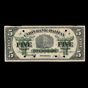 Canada, Union Bank of Halifax, 5 dollars : April 1, 1900