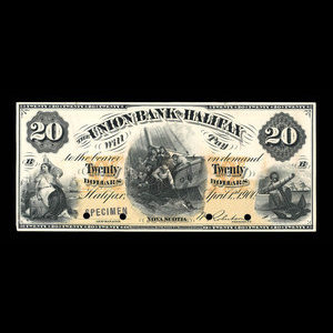 Canada, Union Bank of Halifax, 20 dollars : April 1, 1900