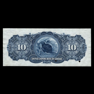 Canada, United Empire Bank of Canada, 10 dollars : August 1, 1906