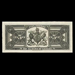 Jamaica, Royal Bank of Canada, 5 pounds : January 2, 1911