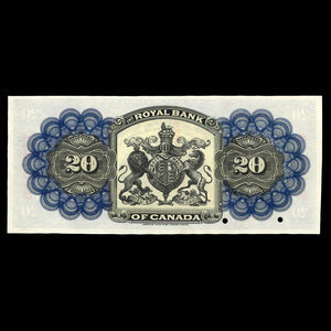 Trinidad, Royal Bank of Canada, 20 dollars : January 2, 1909