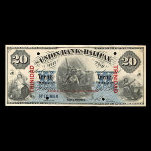 Trinidad, Union Bank of Halifax, 20 dollars : September 1, 1904