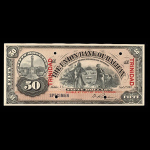 Trinidad, Union Bank of Halifax, 50 dollars : September 1, 1904