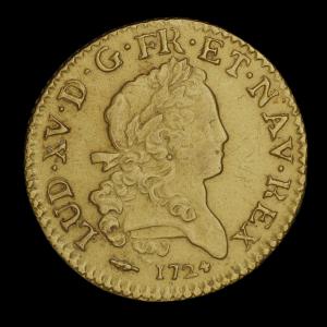 France, Louis XV, 1 louis d'or, 27 livres : 1724