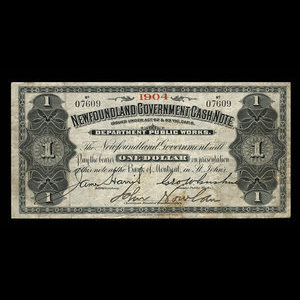 Canada, Newfoundland - Department of Public Works, 1 dollar : 1904