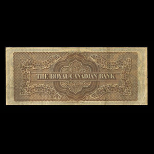 Canada, Royal Canadian Bank, 1 dollar : July 26, 1865