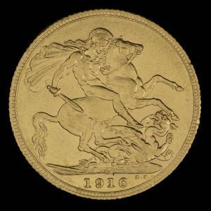 Canada, George V, 1 sovereign : 1916