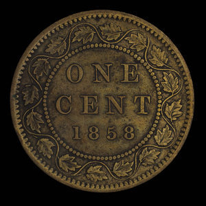 Canada, Victoria, 1 cent : 1858