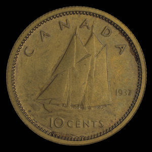 Canada, George VI, 10 cents : 1937