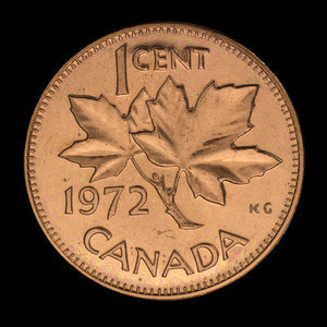 Canada, Elizabeth II, 1 cent : 1972