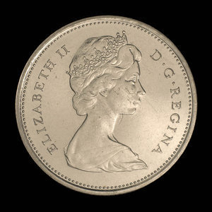 Canada, Elizabeth II, 25 cents : 1972