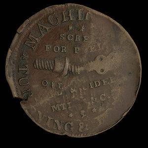 Canada, unknown, 1/2 penny : 1838