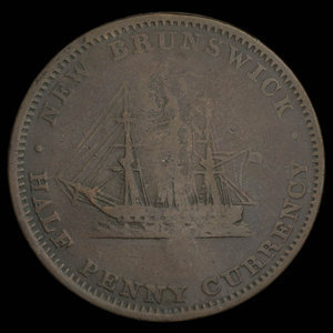 Canada, Province of New Brunswick, 1/2 penny : 1854