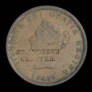 Canada, Province of New Brunswick, 1 penny : 1843