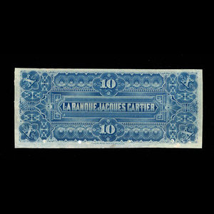 Canada, Banque Jacques-Cartier, 10 piastres : June 1, 1889