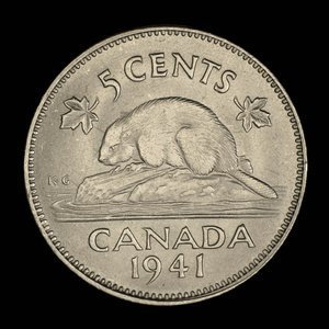 Canada, George VI, 5 cents : 1941