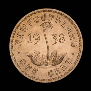 Canada, George VI, 1 cent : 1938