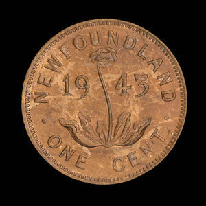 Canada, George VI, 1 cent : 1943