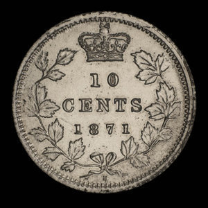 Canada, Victoria, 10 cents : 1871