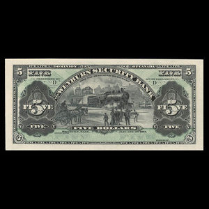 Canada, Weyburn Security Bank, 5 dollars : January 3, 1911