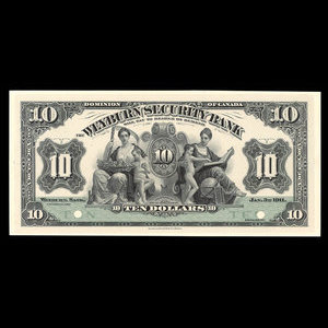 Canada, Weyburn Security Bank, 10 dollars : January 3, 1911