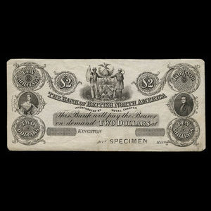 Canada, Bank of British North America, 2 dollars : 1860