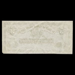 Canada, Bank of British North America, 5 dollars : April 23, 1867