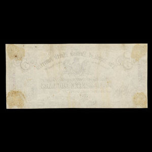 Canada, Bank of British North America, 5 dollars : November 1, 1871