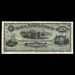Canada, Halifax Banking Company, 10 dollars : July 2, 1890