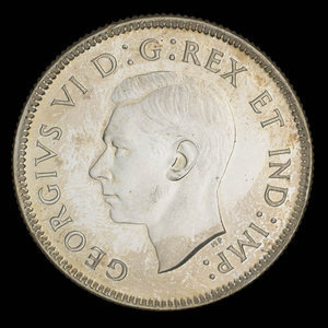 Canada, George VI, 25 cents : 1939