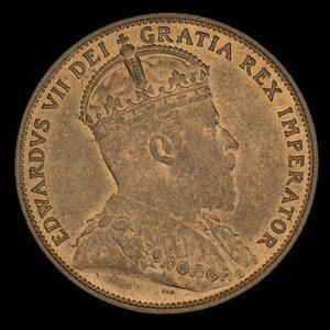 Canada, Edward VII, 1 cent : 1909