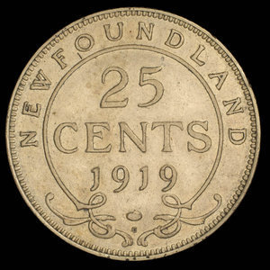 Canada, George V, 25 cents : 1919