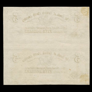 Canada, Bank of British North America, 5 dollars : May 1, 1872