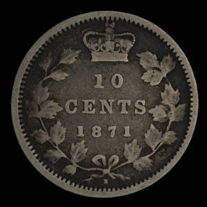Canada, Victoria, 10 cents : 1871